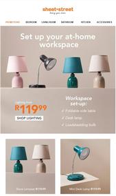 Sheet Street : Set Up Your At-Home Workspace (Request Valid Date From Retailer)