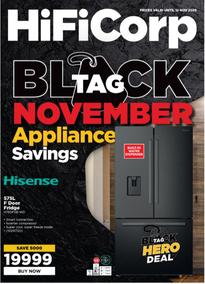HiFi Corp : Black Tag November Appliance Savings (10 November - 12 November 2023)
