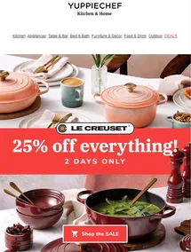 Yuppiechef : 25% Off Everything (Request Valid Date From Retailer)