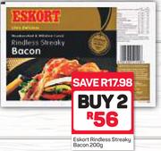 Eskort Rindless Streaky Bacon-2x200g