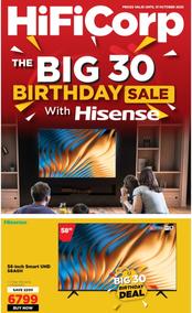 HiFi Corp : The Big 30 Birthday Sale With Hisense (24 October - 31 October 2023)