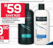 Tresemme Shampoo Or Conditioner Assorted-750/900ml Each