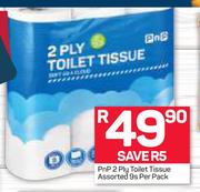 PnP 2 Ply Toilet Tissue Assorted-9s Per Pack