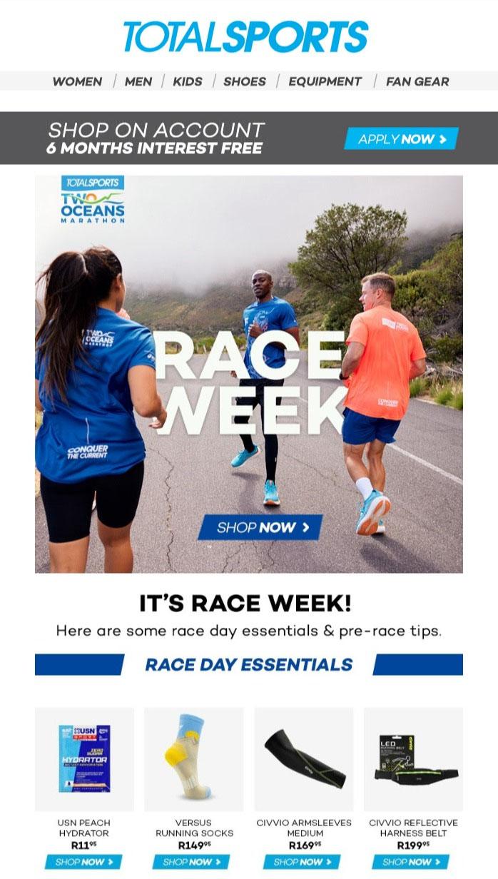 Total Sports Race Week (Request Valid Date From Retailer) — m.guzzle