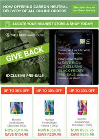 Wellness Warehouse : Give Back Friday (Request Valid Date From Retailer)