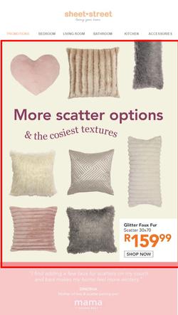Sheet Street : More Scatter Options (Request Valid Date From Retailer), page 1