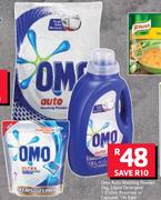 Omo Auto Washing Powder-2kg/Liquid Detergent-1.5Ltr Or Capsules 14s-Each