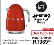 Smeg Retro Red Kettle S/N 62055BF