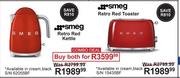 Smeg Retro Red Kettle And Toaster-For Both