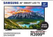 Samsung 40" 190cm Smart LED TV UA40N5300AKXXA 