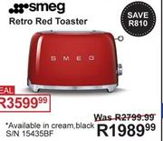 Smeg Retro Red Toaster S/N 15435BF
