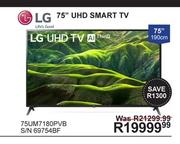 LG 75" 190cm UHD Smart  TV 75UM7180PVB 