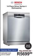 Bosch 14 Place Silver Series 4 Dishwasher Stainless Steel Interior SMS46M 100Z 