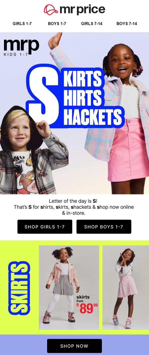 Mr price deals kids clothes