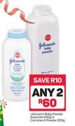 Johnson's Baby Powder Assorted 400g Or Cornstarch Powder 255gg-For Any 2