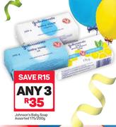 Johnson's Baby Soap Assorted-3x175/200g