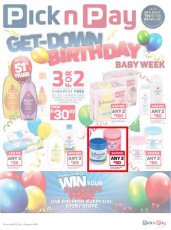 Pick n Pay : Baby Promotion (23 Jul - 05 Aug 2018), page 1