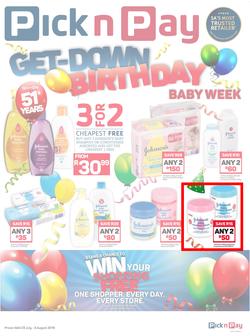 Pick n Pay : Baby Promotion (23 Jul - 05 Aug 2018), page 1