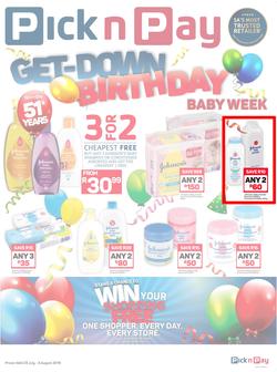 Pick n Pay : Baby Promotion (23 Jul - 05 Aug 2018), page 1