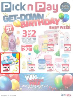 Pick n Pay : Baby Promotion (23 Jul - 05 Aug 2018), page 1