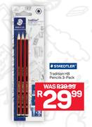 Staedtler Tradition HB Pencils 3' Pack-Per Pack