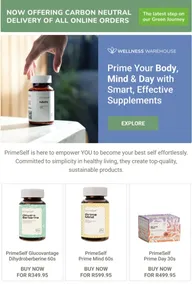 Wellness Warehouse : Prime Your Body (Request Valid Date From Retailer)