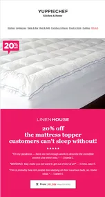 Yuppiechef : 20% Off The Mattress Topper (Request Valid Date From Retailer)