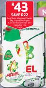 Ariel Auto Washing Powder 2kg, Liquid Detergent 1.5Ltr Assorted Or 3 In 1 Capsules 15's-Each