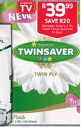 Twinsaver Luxury 2 Ply Toilet Tissue Assorted 9's-Each