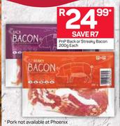 PnP Back Or Streaky Bacon-200g Each