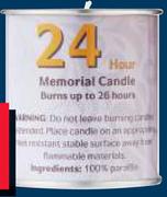 Geffen 24-Hour Memorial Candle In Tin