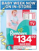 Pampers Pants Size 4-52s Per Pants