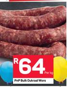 0PnP Bulk Oukraal Wors-Per Kg