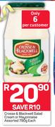 Crosse & Blackwell Salad Cream Or Mayonnaise Assorted-790g Each