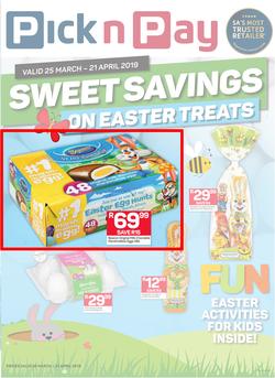 Pick n Pay : Sweet Easter Treats (25 Mar - 21 Apr 2019), page 1