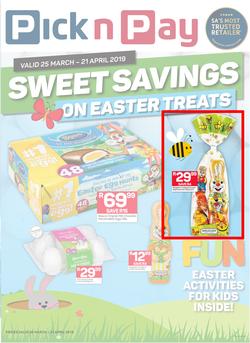Pick n Pay : Sweet Easter Treats (25 Mar - 21 Apr 2019), page 1