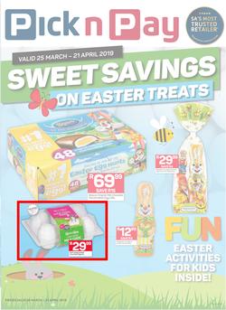 Pick n Pay : Sweet Easter Treats (25 Mar - 21 Apr 2019), page 1