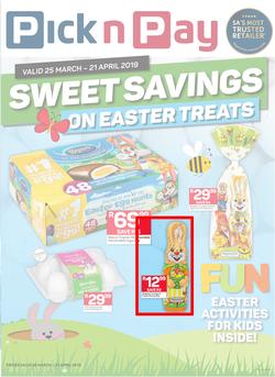 Pick n Pay : Sweet Easter Treats (25 Mar - 21 Apr 2019), page 1
