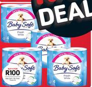Baby Soft 2 Ply Toilet Tissue 4s-For 4
