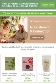 Wellness Warehouse : Nourishment & Connection (Request Valid Date From Retailer)