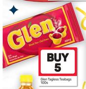 Glen Tagless Teabags-5x100's