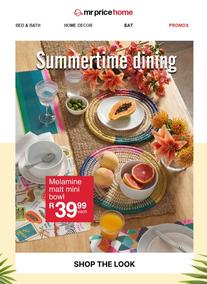 Mr Price Home : Summertime Dining (Request Valid Date From Retailer)