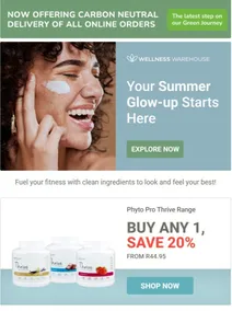 Wellness Warehouse : Your Summer Glow-Up Starts Here (Request Valid Date From Retailer)