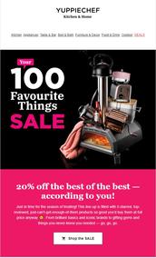 Yuppiechef : Your 100 Favourite Things Sale (Request Valid Date From Retailer)