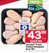 No Name Fresh Chicken Braaipack 5's Or 16's-Per Kg