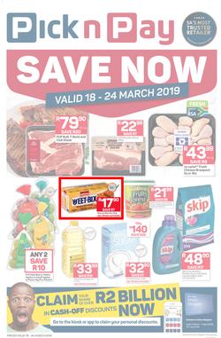 Pick n Pay Eastern Cape : Save Now (18 Mar - 24 Mar 2019), page 1