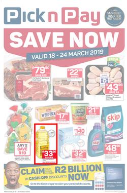 Pick n Pay Eastern Cape : Save Now (18 Mar - 24 Mar 2019), page 1