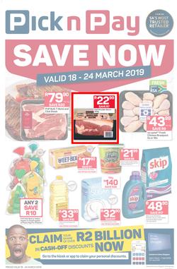 Pick n Pay Eastern Cape : Save Now (18 Mar - 24 Mar 2019), page 1