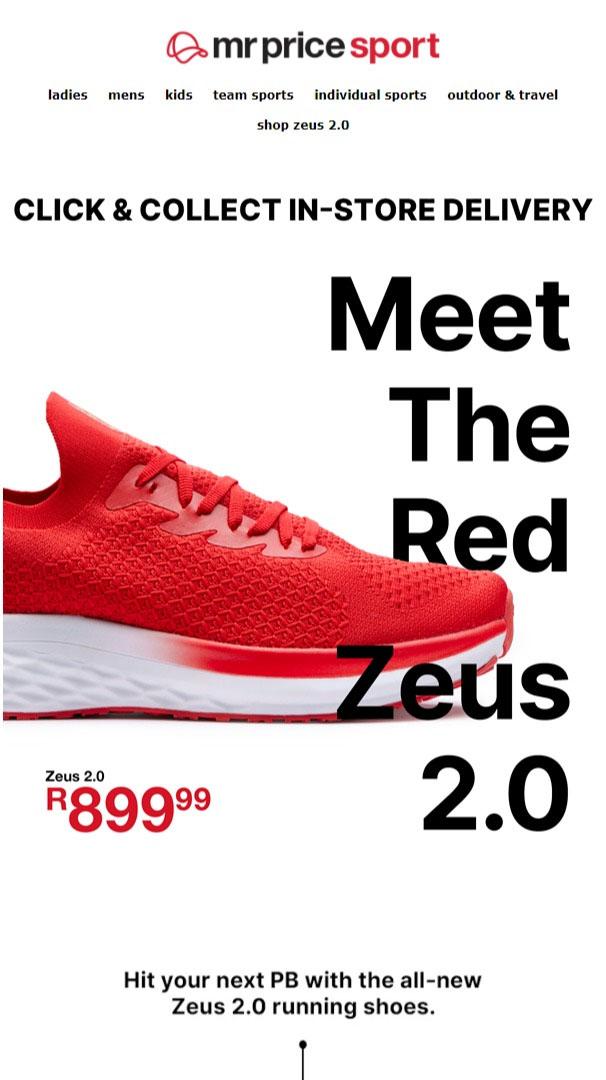 Mr Price Sport : Meet The Red Zeus (Request Valid Date From