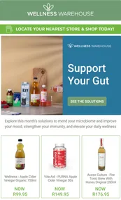 Wellness Warehouse : Support Your Gut (Request Valid Date From Retailer)